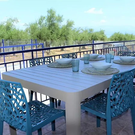 Villa Blue Cocoon - Messinia Peloponnese- Rooftop Sea View 550 M From Next To Kalamata Koroni Costa Navarino